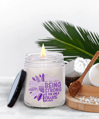 Cancer Support Hodgkins Lymphoma Being Strong Scented Soy Candle - Mallard Moon Gift Shop
