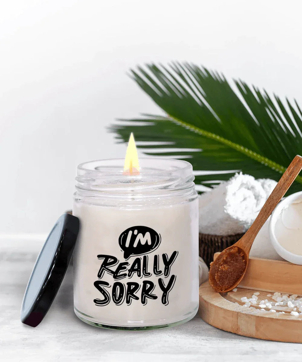 Apology Candle Gift - “I’m Really Sorry” – 9oz Hand-Poured Soy Candle with Comforting Scents | Thoughtful Forgiveness Gift