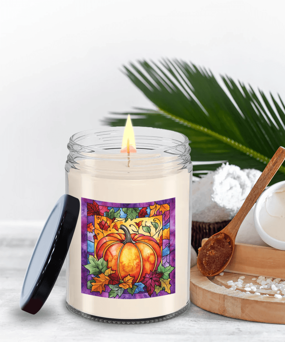 Fall Pumpkin Soy Container Jar Candle Home Decor - Mallard Moon Gift Shop