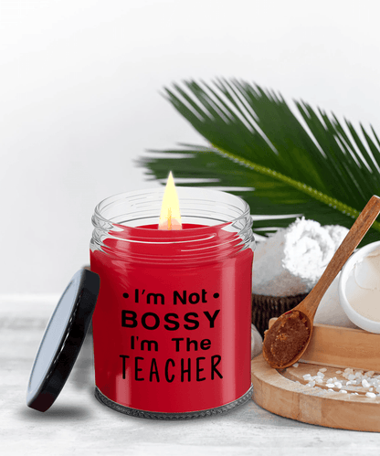 Gift for Teacher - I'm Not Bossy - Scented Soy Candle - Mallard Moon Gift Shop