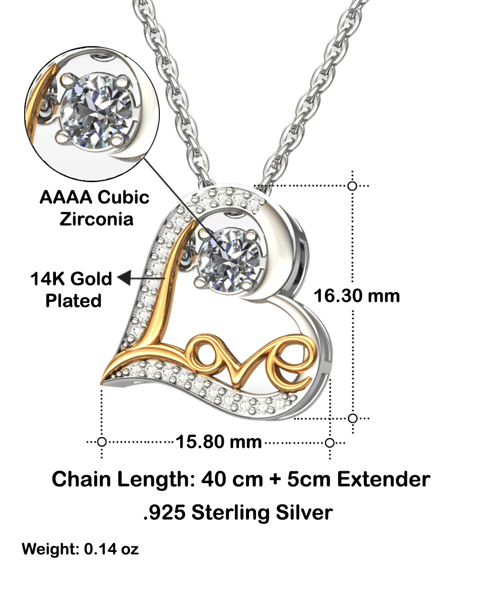 Daughter-In-Law Wedding Day Gift Welcome to the Family Love Heart Pendant Necklace - Mallard Moon Gift Shop
