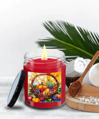 Bountiful Fall Fruit Basket - Stained Glass Soy Scented Container Jar Candle