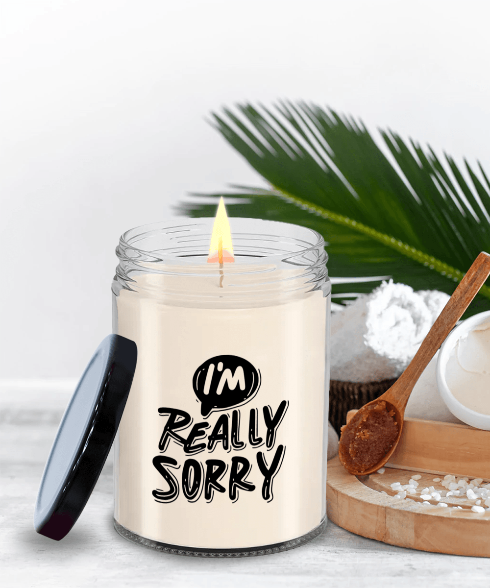Apology Gift - I Am Really Sorry - Scented Soy Candle - Mallard Moon Gift Shop