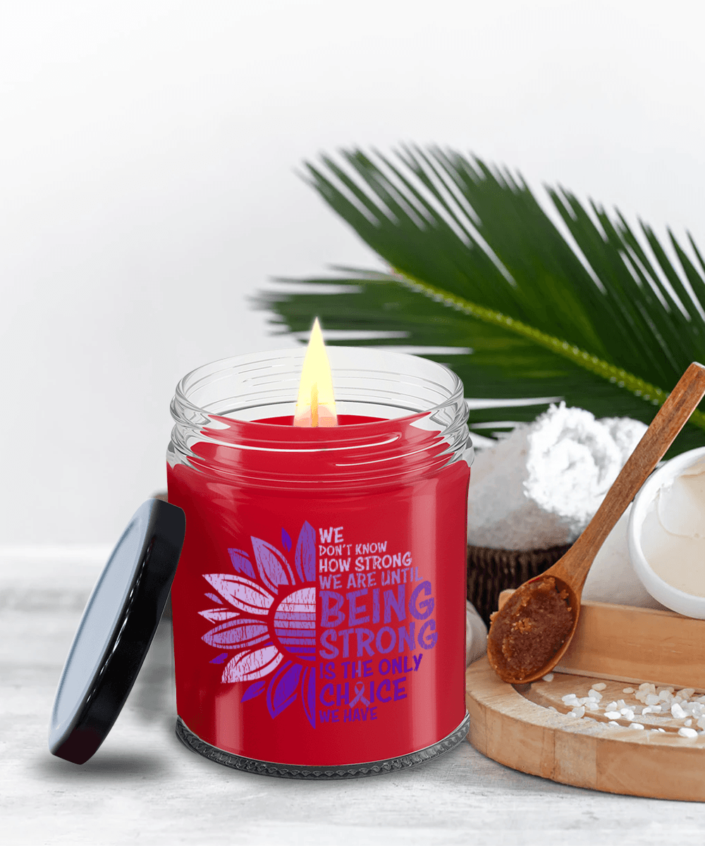 Cancer Support Hodgkins Lymphoma Being Strong Scented Soy Candle - Mallard Moon Gift Shop