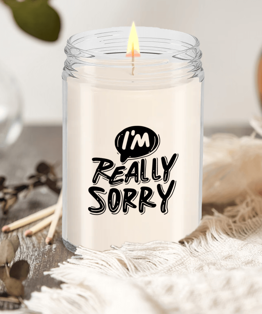 Apology Gift - I Am Really Sorry - Scented Soy Candle - Mallard Moon Gift Shop