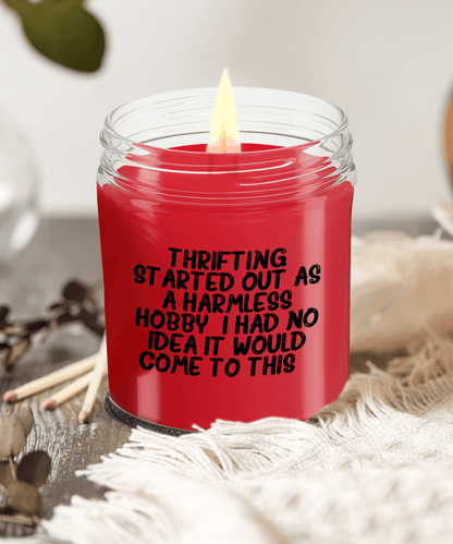 Thrifting Delight, Gifts for Friends, Thrifting Enthusiasts, Birthday, Holidays, Special Occasions, Quote Inspired Scented Soy Candle - Mallard Moon Gift Shop