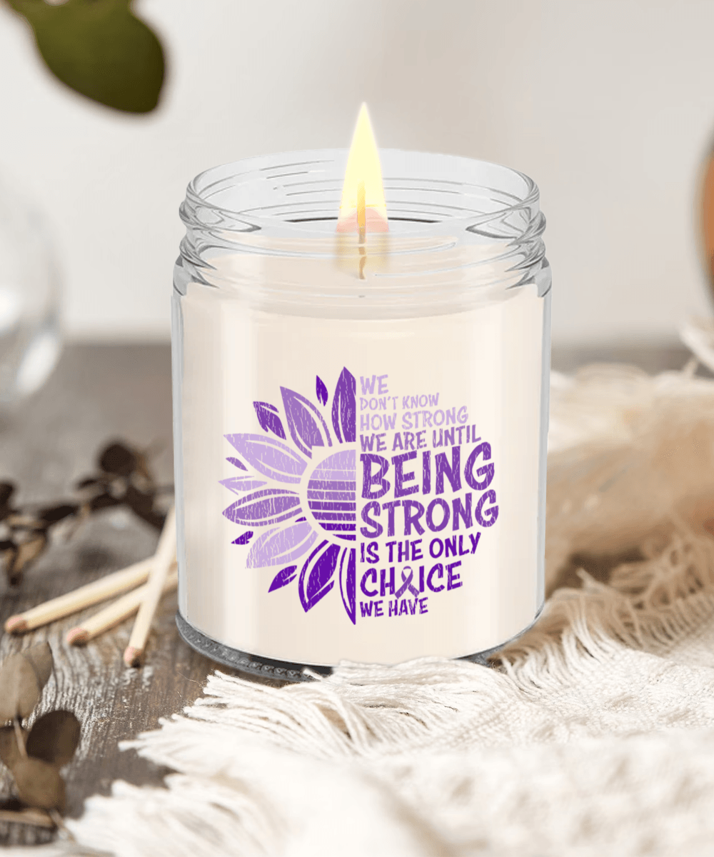 Cancer Support Hodgkins Lymphoma Being Strong Scented Soy Candle - Mallard Moon Gift Shop