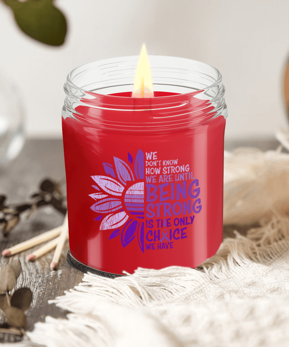 Cancer Support Hodgkins Lymphoma Being Strong Scented Soy Candle - Mallard Moon Gift Shop
