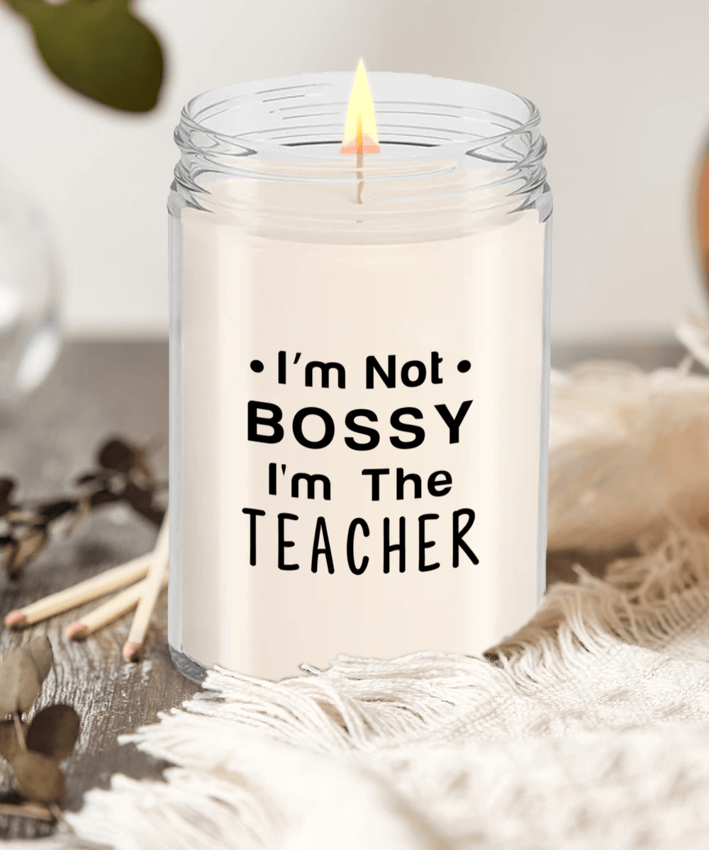 Gift for Teacher - I'm Not Bossy - Scented Soy Candle - Mallard Moon Gift Shop