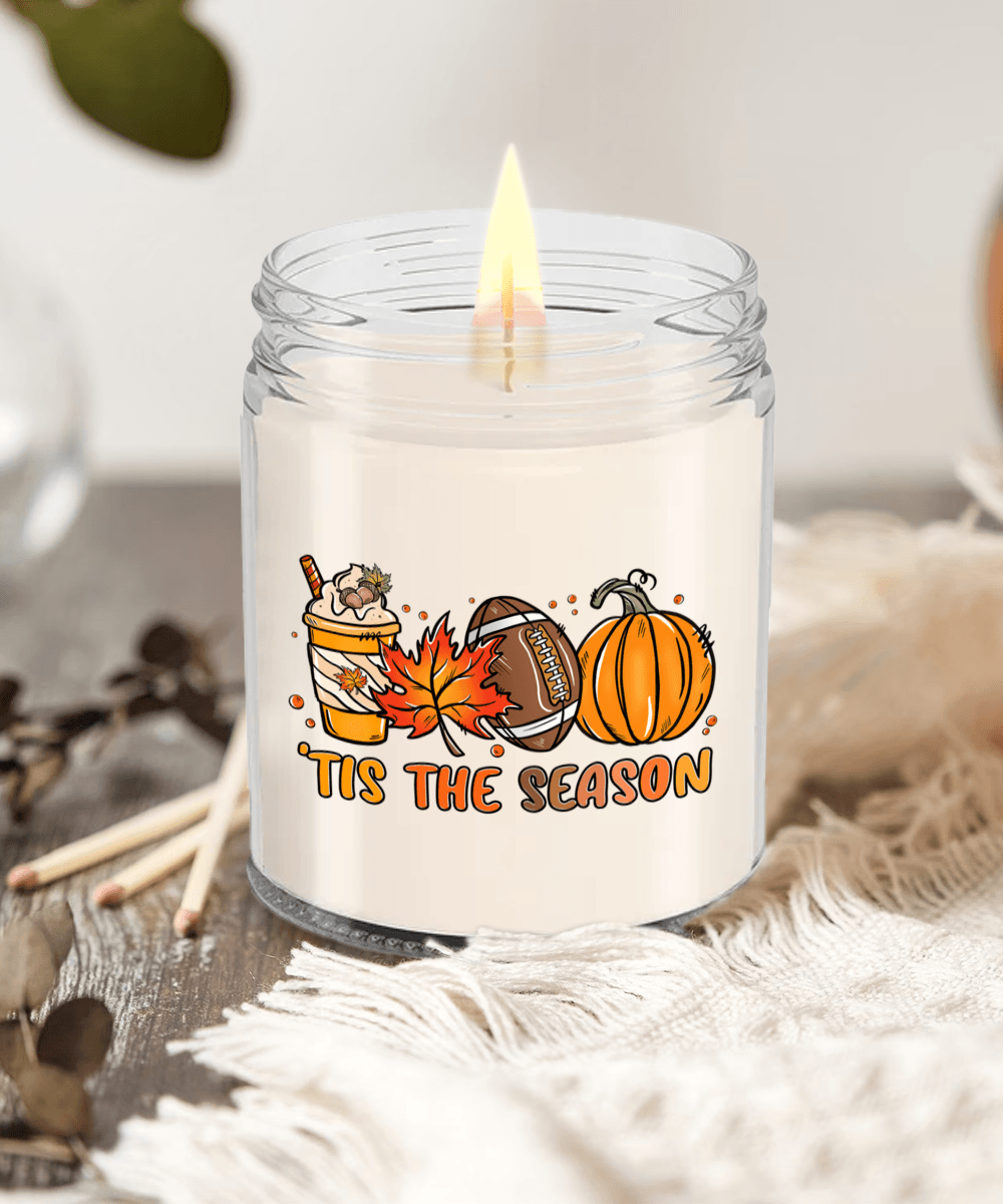 Smells Like Football, Fall and Pumpkin Spice Scented Soy Candles - Mallard Moon Gift Shop
