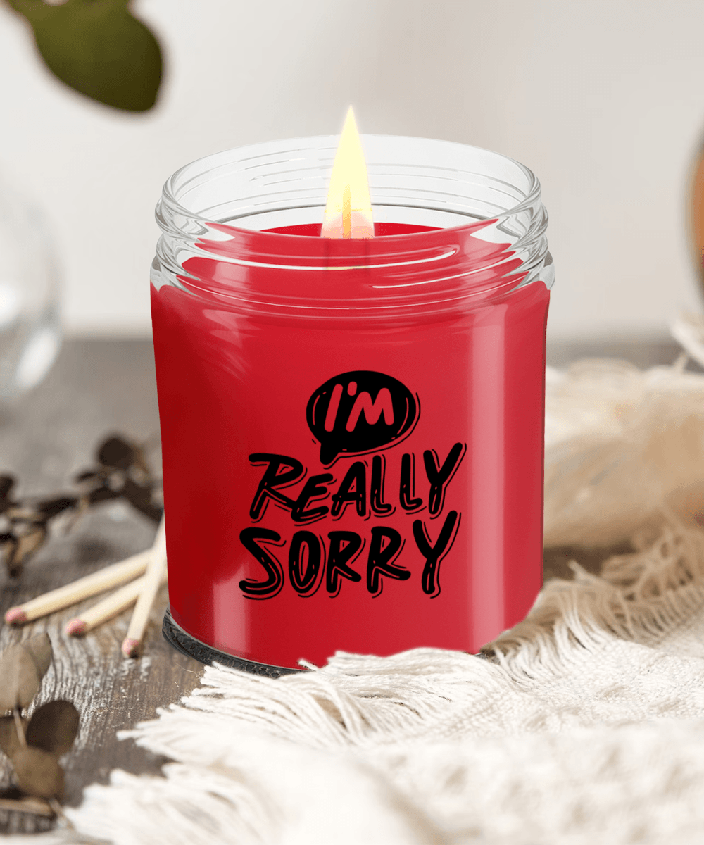 Apology Gift - I Am Really Sorry - Scented Soy Candle - Mallard Moon Gift Shop