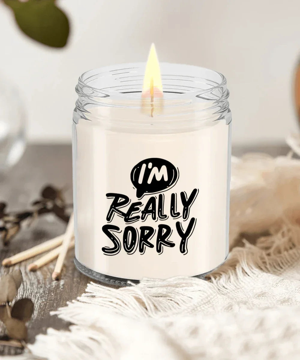 Apology Candle Gift - “I’m Really Sorry” – 9oz Hand-Poured Soy Candle with Comforting Scents | Thoughtful Forgiveness Gift