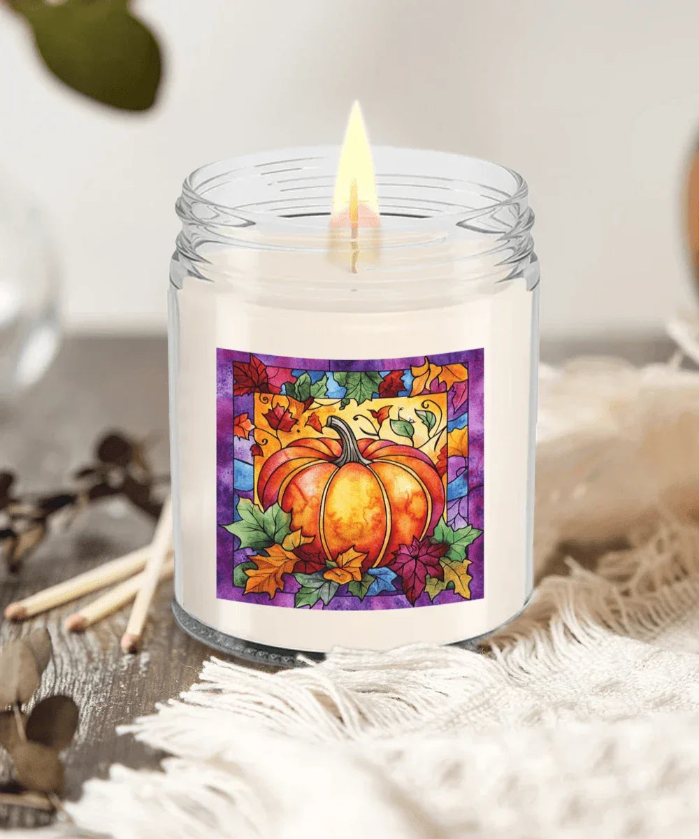 Fall Pumpkin Soy Container Jar Candle Home Decor