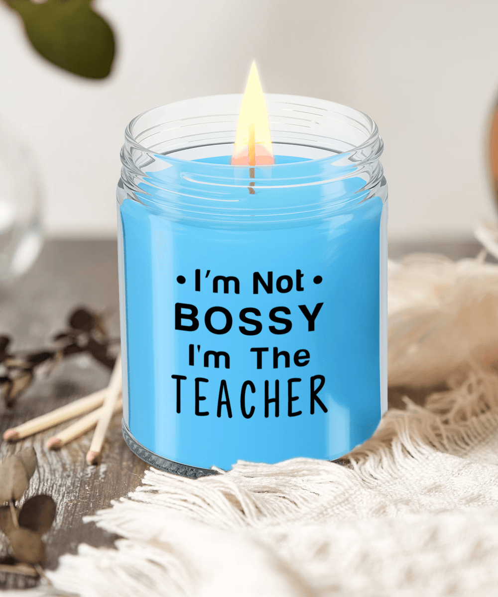 Gift for Teacher - I'm Not Bossy - Scented Soy Candle - Mallard Moon Gift Shop