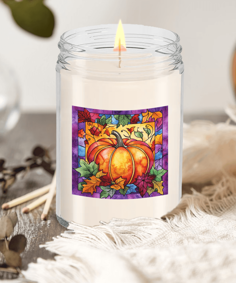 Fall Pumpkin Soy Container Jar Candle Home Decor - Mallard Moon Gift Shop