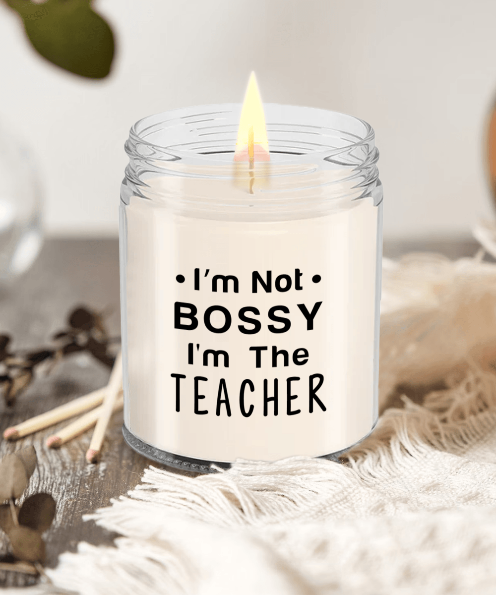 Gift for Teacher - I'm Not Bossy - Scented Soy Candle - Mallard Moon Gift Shop