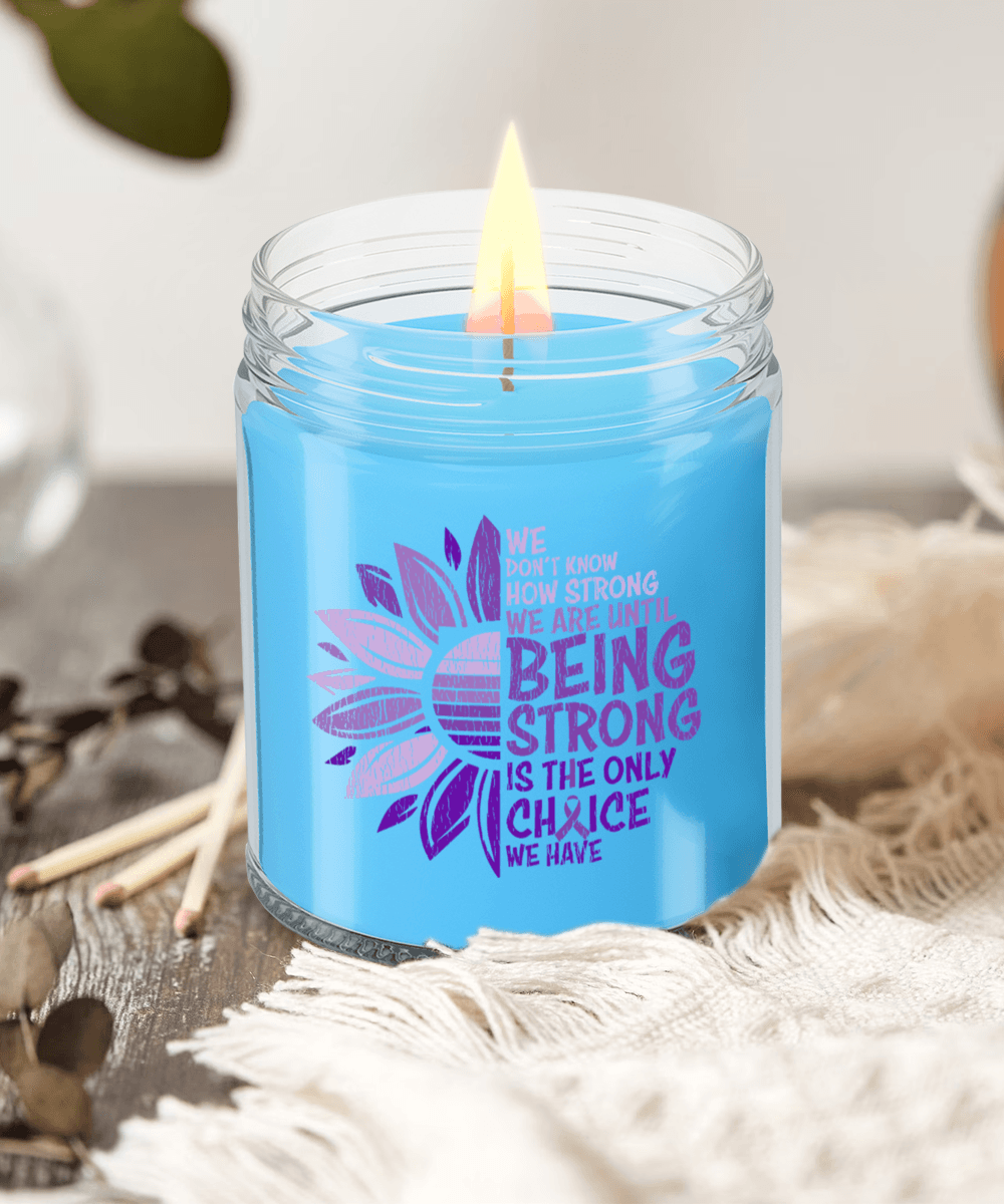 Cancer Support Hodgkins Lymphoma Being Strong Scented Soy Candle - Mallard Moon Gift Shop