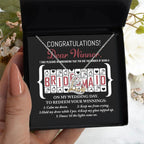 Bridesmaid Wedding Proposal Gift - The Winner Of Being My Bridesmaid - Love Dancing Heart Pendant Necklace