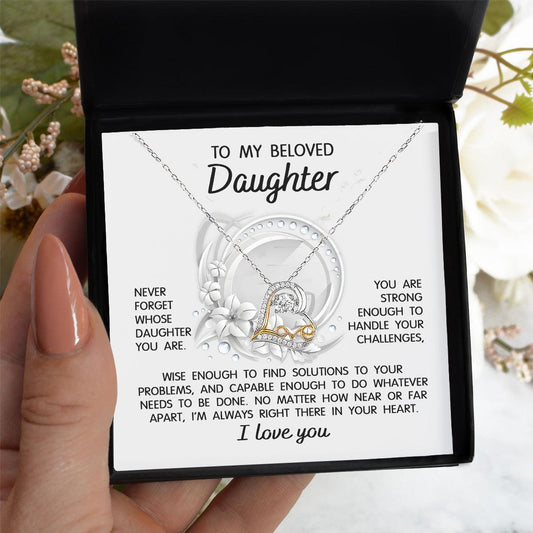 Daughter - I'm Always in Your Heart - Pendant Necklace Wedding Birthday Graduation Gift - Mallard Moon Gift Shop