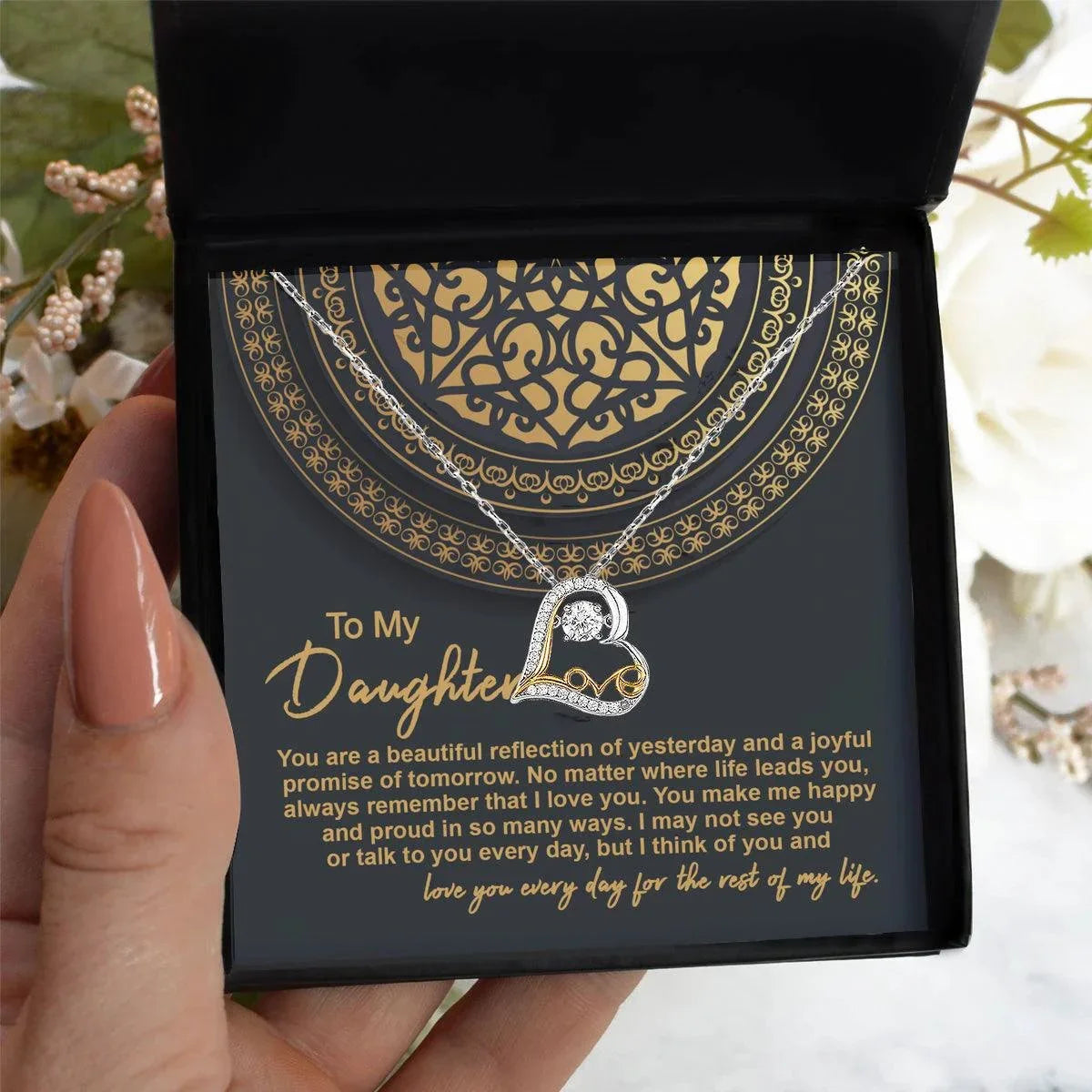 Daughter Birthday, Christmas, Graduation Gift - Beautiful Reflection - Love Dancing Necklace
