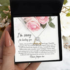 Apology Gift - Sorry, Regretted My Actions - Love Dancing Heart Pendant Necklace