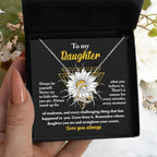 Daughter Gift for Birthday, Christmas Graduation - Be Yourself - Love Dancing Heart Pendant Necklace