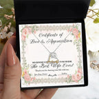 Wife Wedding Day, Anniversary, Birthday Gift - Love & Appreciation - Love Dancing Heart Pendant Necklace