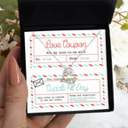 Wife Wedding Day Gift - Love Coupon - Love Heart Pendant Necklace
