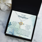 Daughter Gift for Birthday, Christmas, Graduation - Beautiful Butterfly- Cross Pendant Necklace
