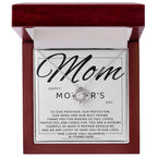 Mom - Happy Mother's Day from All of Us You Are Our Protector, Hero and Best Friend Love Knot Necklace