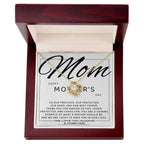 Mom - Happy Mother's Day from All of Us You Are Our Protector, Hero and Best Friend Love Knot Necklace