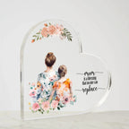 Mom is a Blessing that no one can Replace - Acrylic Heart Plaque