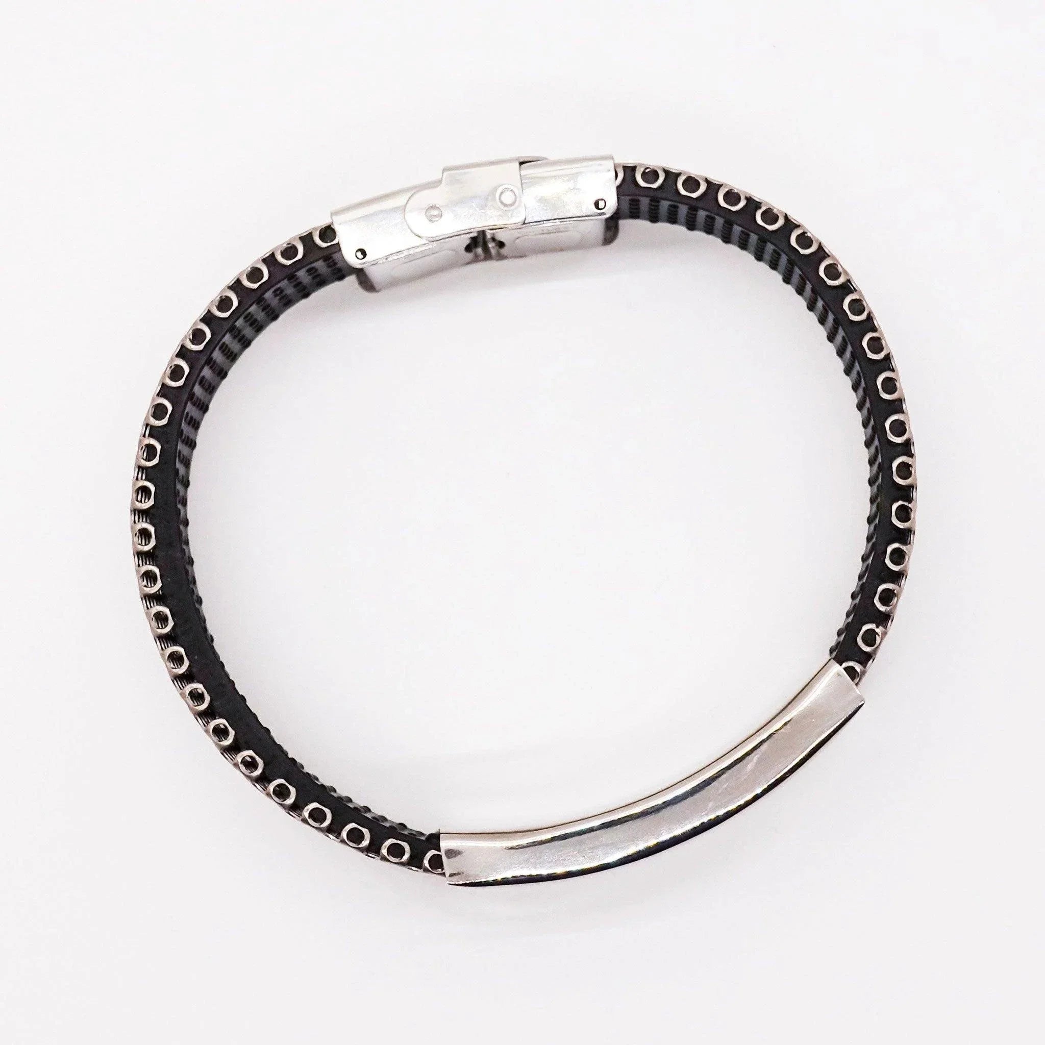 Mom Silver Engraved Stainless Steel Bracelet - Always Follow your Dreams - Birthday, Christmas Holiday Jewelry Gift