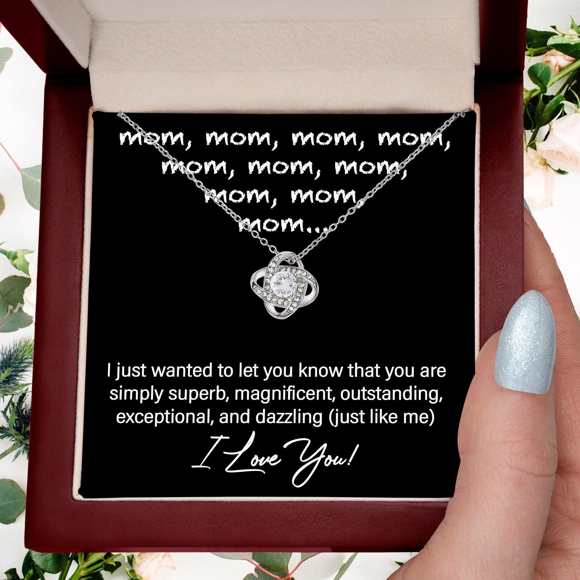Mom You Are Just Like Me Love Knot Necklace - Mallard Moon Gift Shop