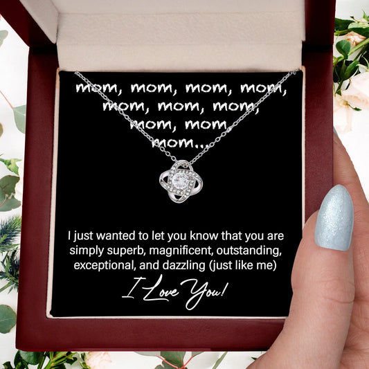 Mom You Are Just Like Me Love Knot Necklace - Mallard Moon Gift Shop