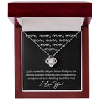 Mom You Are Just Like Me Love Knot Necklace
