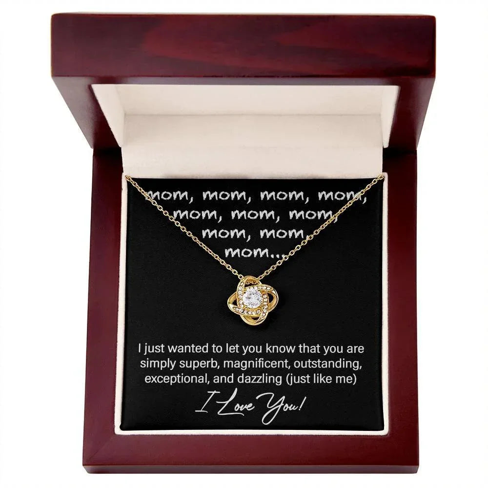 Mom You Are Just Like Me Love Knot Necklace