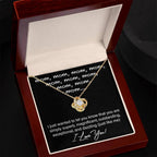 Mom You Are Just Like Me Love Knot Necklace