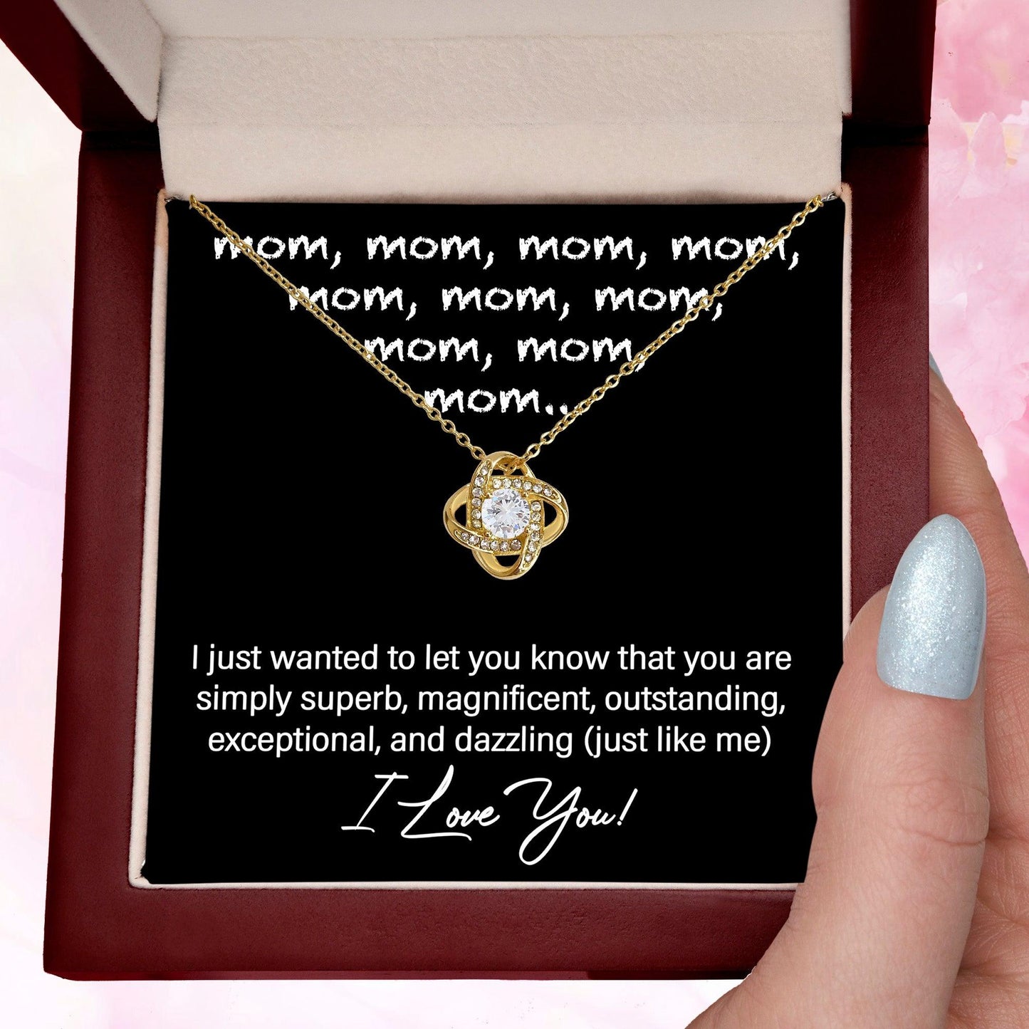 Mom You Are Just Like Me Love Knot Necklace - Mallard Moon Gift Shop