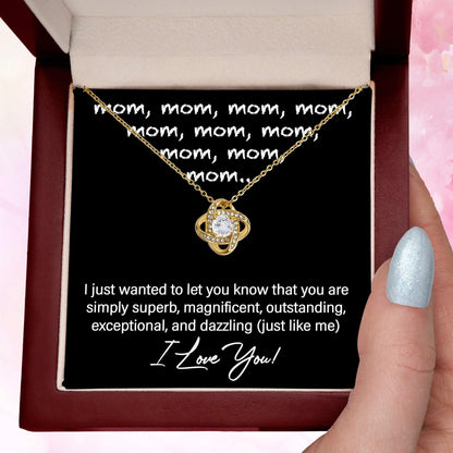 Mom You Are Just Like Me Love Knot Necklace - Mallard Moon Gift Shop
