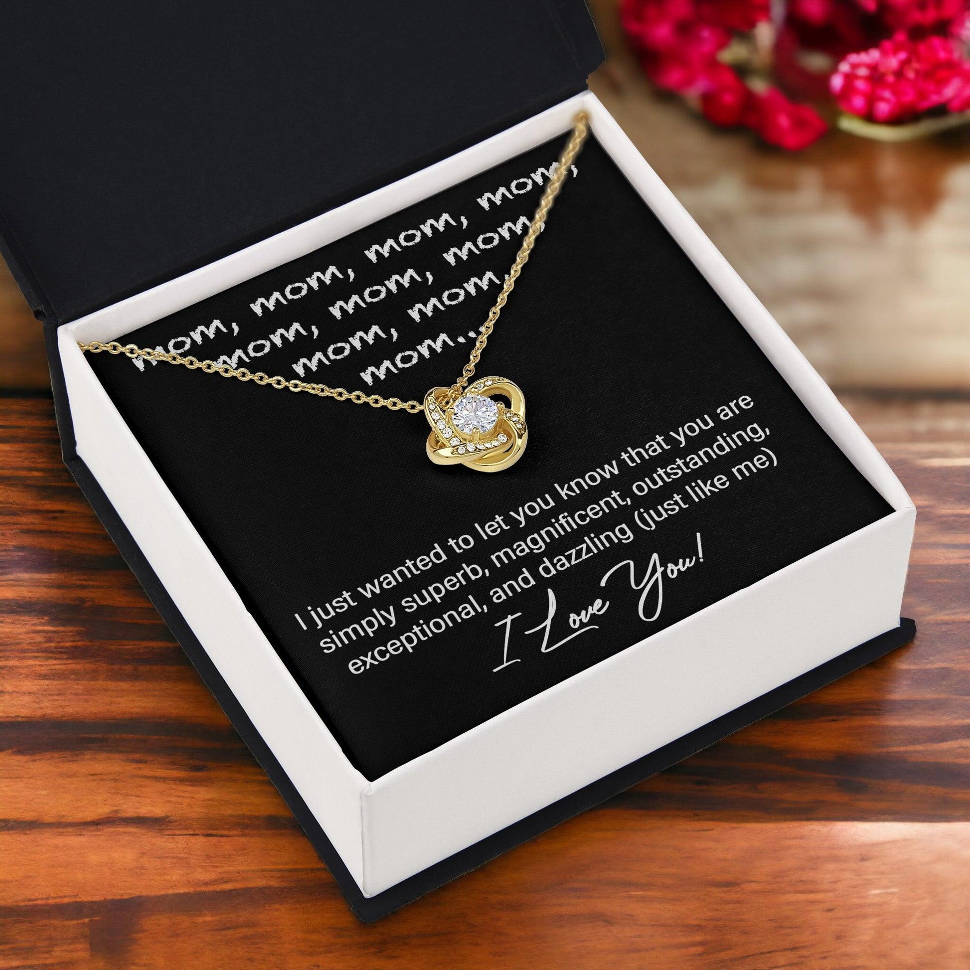 Mom You Are Just Like Me Love Knot Necklace - Mallard Moon Gift Shop