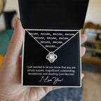 Mom You Are Just Like Me Love Knot Necklace