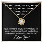 Mom You Are Just Like Me Love Knot Necklace