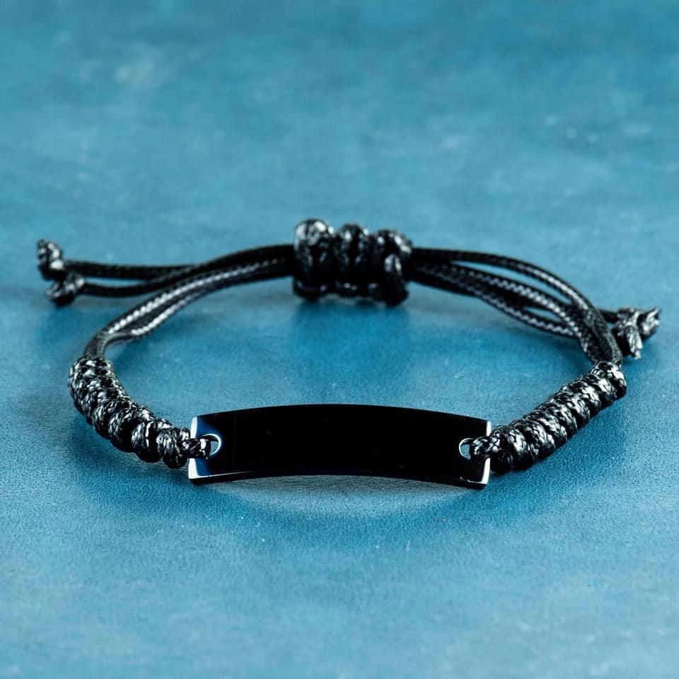 Mommy Long Distance Relationship Gifts, No matter the miles that separate us, Cute Love Black Rope Bracelet For Mommy, Birthday Christmas Unique Gifts For Mommy