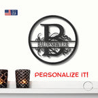Monogrammed Elegance: Your Initial, Your Name, Your Style - Steel Wall Sign Art