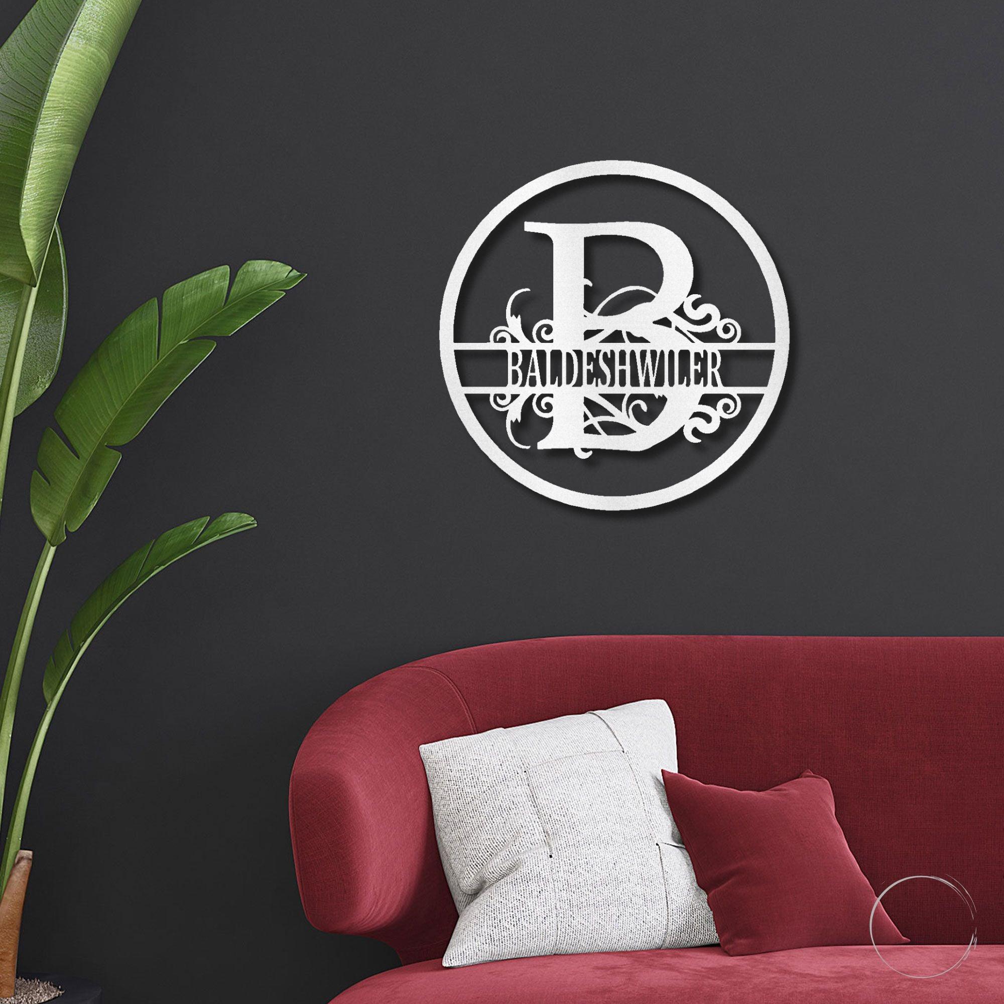 Monogrammed Elegance: Your Initial, Your Name, Your Style - Steel Wall Sign Art - Mallard Moon Gift Shop