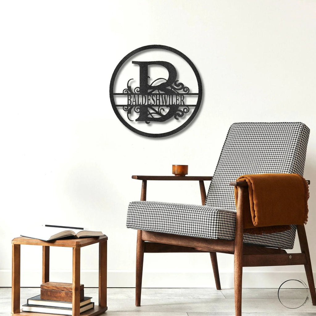 Monogrammed Elegance: Your Initial, Your Name, Your Style - Steel Wall Sign Art