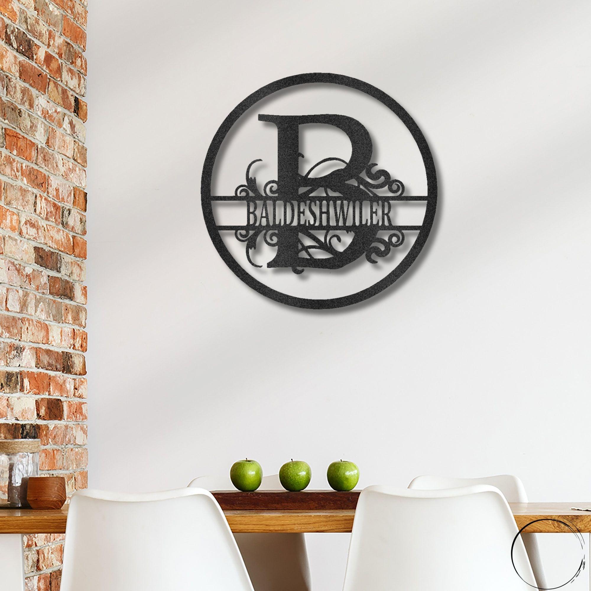 Monogrammed Elegance: Your Initial, Your Name, Your Style - Steel Wall Sign Art - Mallard Moon Gift Shop