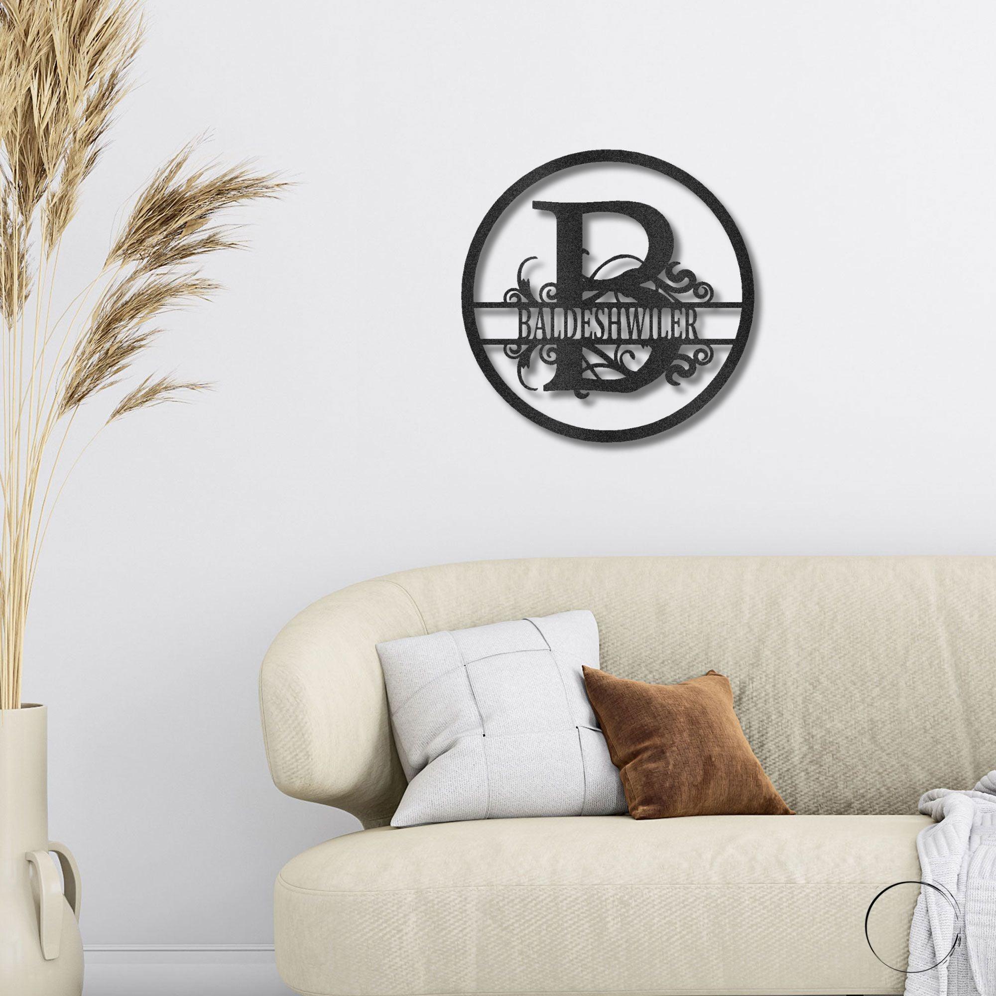 Monogrammed Elegance: Your Initial, Your Name, Your Style - Steel Wall Sign Art - Mallard Moon Gift Shop