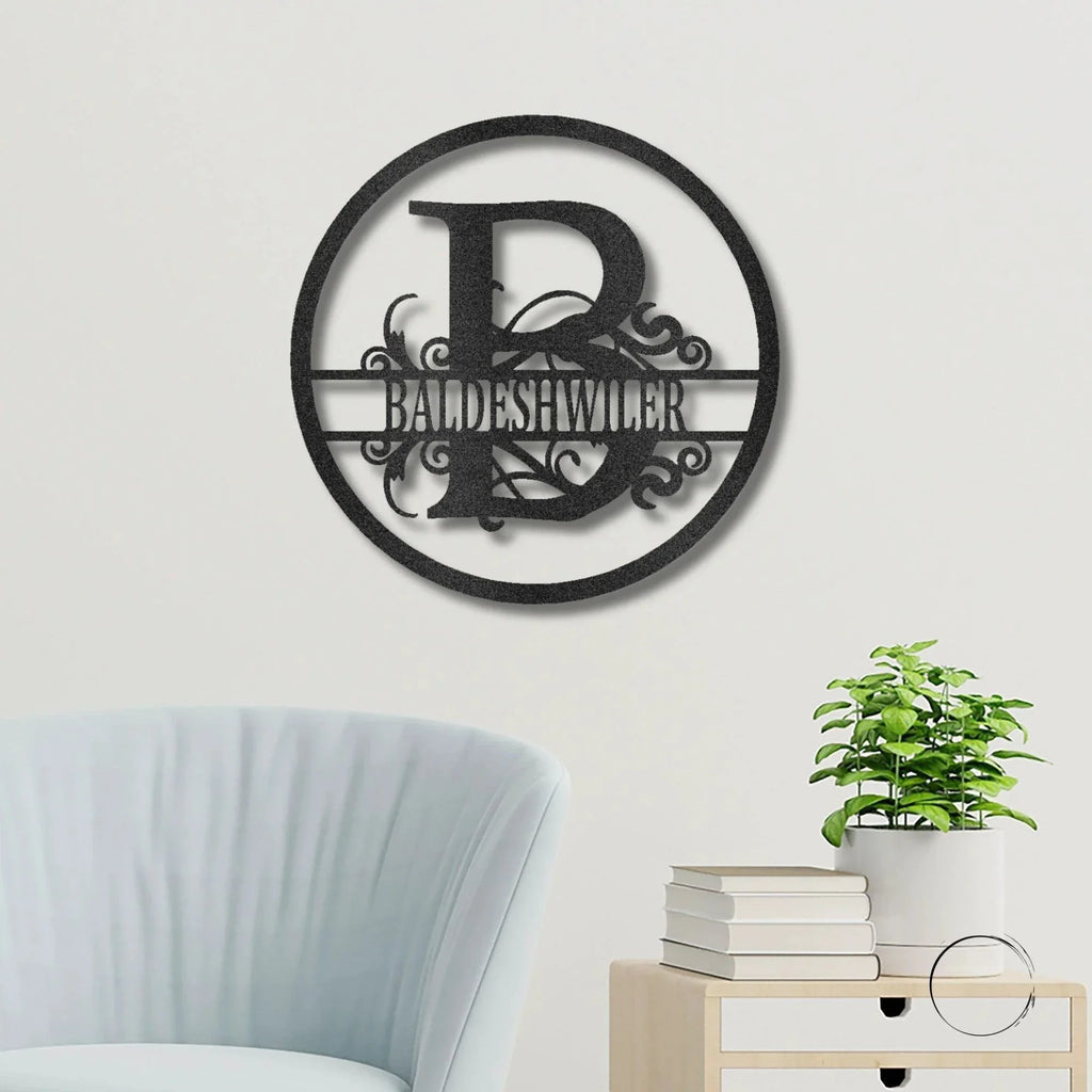 Monogrammed Elegance: Your Initial, Your Name, Your Style - Steel Wall Sign Art